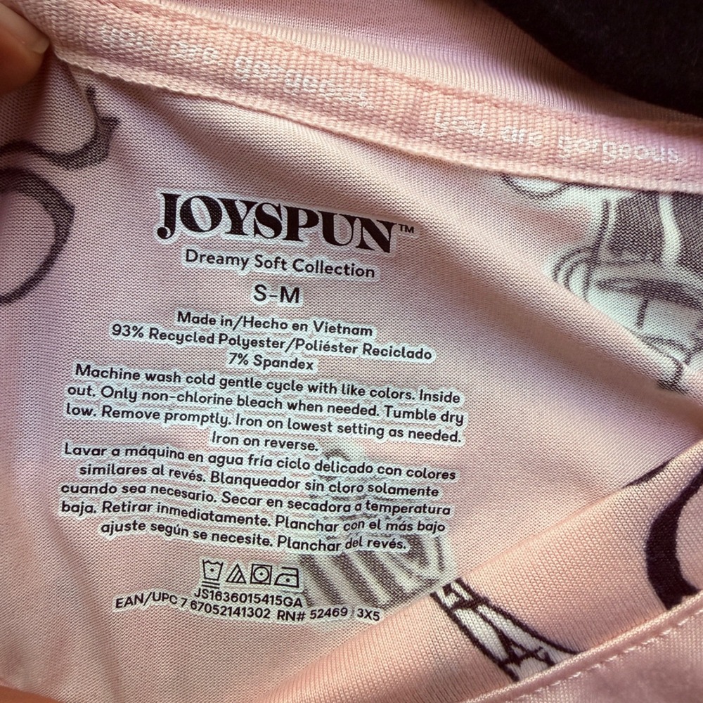 Joyspun Pink Paris Sleepshirt Dreamy Soft Nightgown S-M New JS1636015415GA - Picture 4 of 8